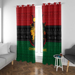 Personalized Queen of Egypt Window Curtain in Pan-African Colors