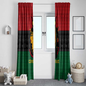 Personalized Queen of Egypt Window Curtain in Pan-African Colors