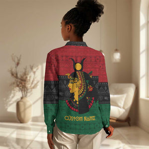 Personalized Queen of Egypt Women Casual Shirt in Pan-African Colors