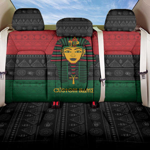 Personalized Ancient Egypt Back Car Seat Cover - Pharaoh in Pan-African Colors