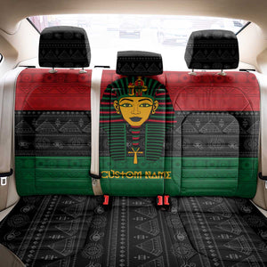 Personalized Ancient Egypt Back Car Seat Cover - Pharaoh in Pan-African Colors