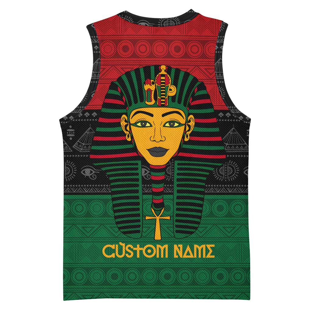 Personalized Ancient Egypt Basketball Jersey - Pharaoh in Pan-African Colors DT02