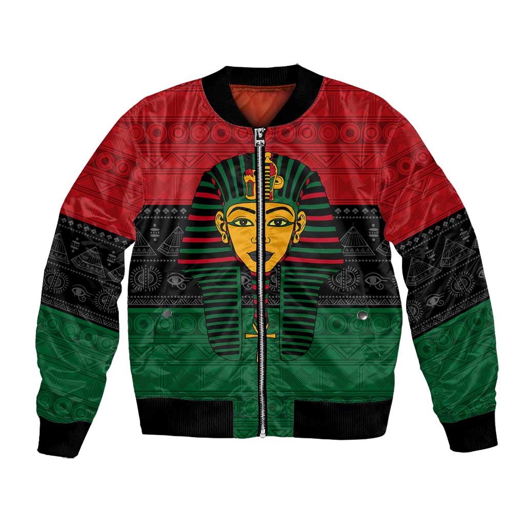 Personalized Ancient Egypt Bomber Jacket - Pharaoh in Pan-African Colors