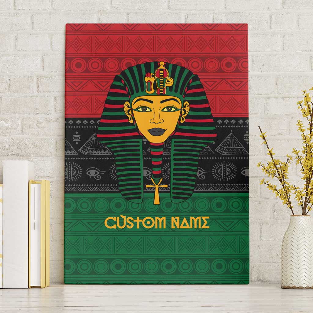 Personalized Ancient Egypt Canvas Wall Art - Pharaoh in Pan-African Colors