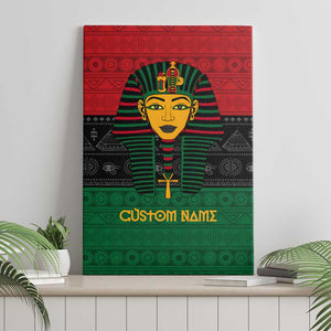 Personalized Ancient Egypt Canvas Wall Art - Pharaoh in Pan-African Colors