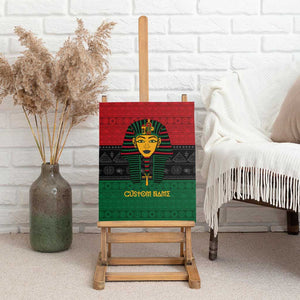 Personalized Ancient Egypt Canvas Wall Art - Pharaoh in Pan-African Colors