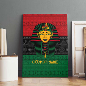 Personalized Ancient Egypt Canvas Wall Art - Pharaoh in Pan-African Colors