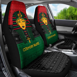 Personalized Ancient Egypt Car Seat Cover - Pharaoh in Pan-African Colors