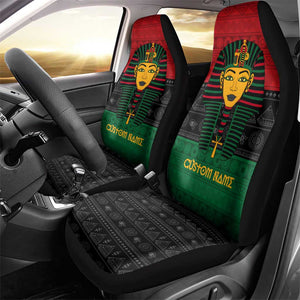 Personalized Ancient Egypt Car Seat Cover - Pharaoh in Pan-African Colors