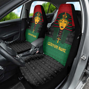 Personalized Ancient Egypt Car Seat Cover - Pharaoh in Pan-African Colors