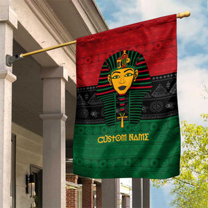 Personalized Ancient Egypt Garden Flag - Pharaoh in Pan-African Colors