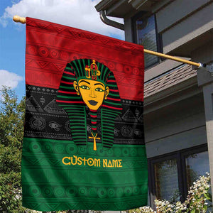 Personalized Ancient Egypt Garden Flag - Pharaoh in Pan-African Colors