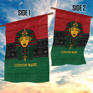 Personalized Ancient Egypt Garden Flag - Pharaoh in Pan-African Colors