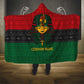 Personalized Ancient Egypt Hooded Blanket - Pharaoh in Pan-African Colors