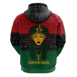 Personalized Ancient Egypt Hoodie - Pharaoh in Pan-African Colors