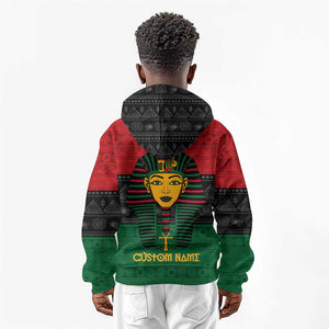 Personalized Ancient Egypt Kid Hoodie - Pharaoh in Pan-African Colors