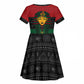 Personalized Ancient Egypt Kid Short Sleeve Dress - Pharaoh in Pan-African Colors