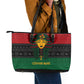 Personalized Ancient Egypt Leather Tote Bag - Pharaoh in Pan-African Colors