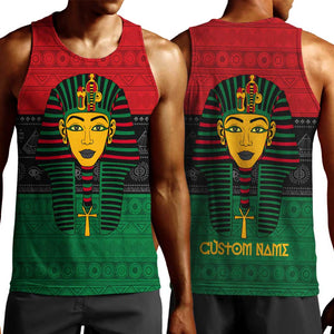 Personalized Ancient Egypt Men Tank Top - Pharaoh in Pan-African Colors