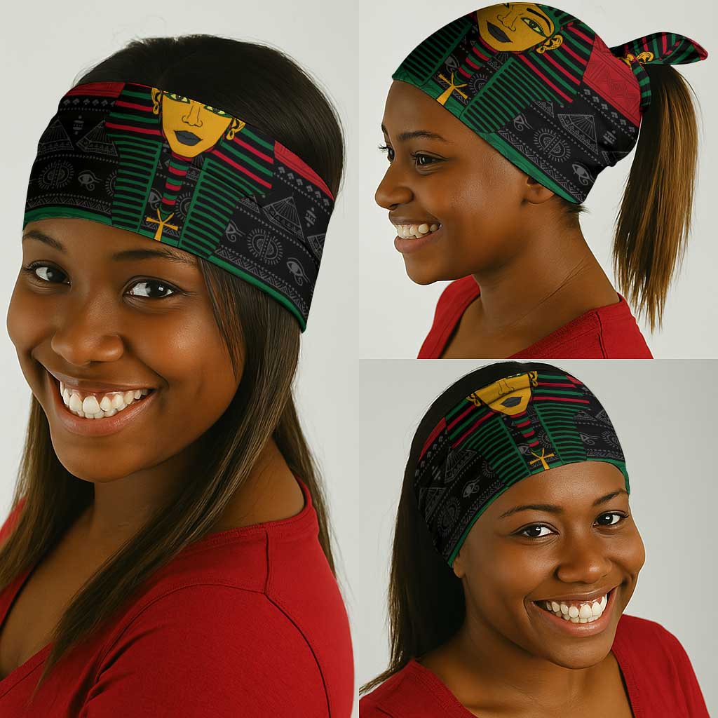 Personalized Ancient Egypt Neck Gaiter - Pharaoh in Pan-African Colors DT02