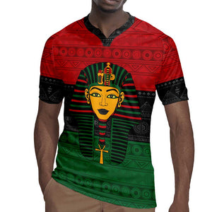 Personalized Ancient Egypt Rugby Jersey - Pharaoh in Pan-African Colors