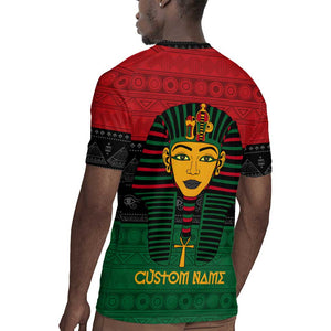 Personalized Ancient Egypt Rugby Jersey - Pharaoh in Pan-African Colors