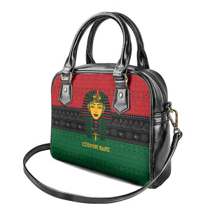 Personalized Ancient Egypt Shoulder Handbag - Pharaoh in Pan-African Colors