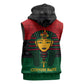 Personalized Ancient Egypt Sleeveless Zip Hoodie - Pharaoh in Pan-African Colors - African Pride