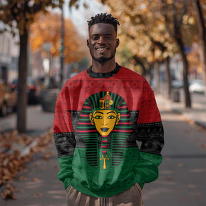 Personalized Ancient Egypt Sweatshirt - Pharaoh in Pan-African Colors