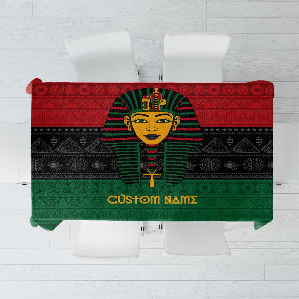 Personalized Ancient Egypt Tablecloth - Pharaoh in Pan-African Colors