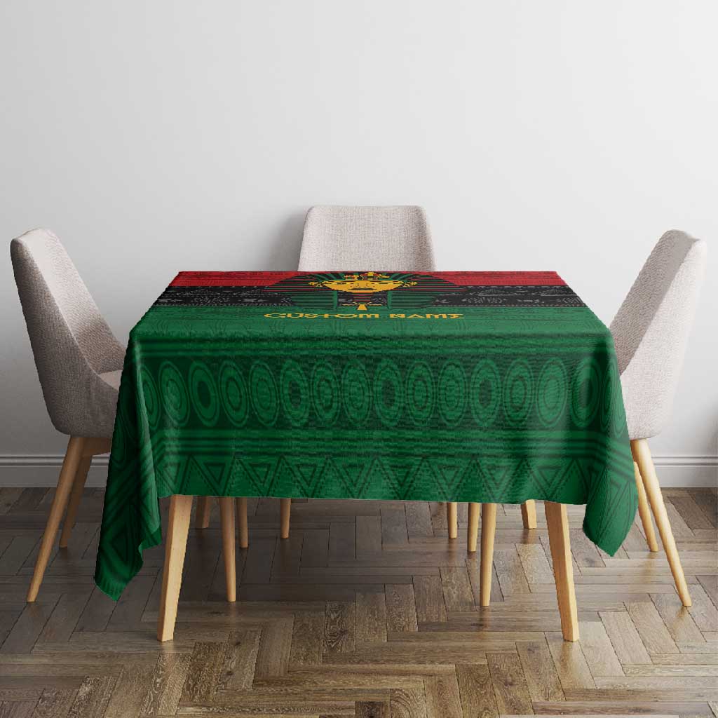 Personalized Ancient Egypt Tablecloth - Pharaoh in Pan-African Colors