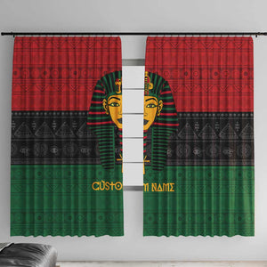 Personalized Ancient Egypt Window Curtain - Pharaoh in Pan-African Colors