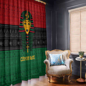 Personalized Ancient Egypt Window Curtain - Pharaoh in Pan-African Colors