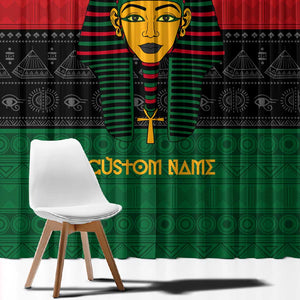 Personalized Ancient Egypt Window Curtain - Pharaoh in Pan-African Colors