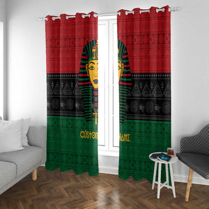 Personalized Ancient Egypt Window Curtain - Pharaoh in Pan-African Colors