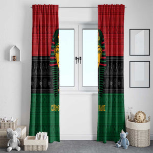 Personalized Ancient Egypt Window Curtain - Pharaoh in Pan-African Colors