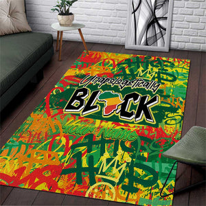 Personalized African Design Area Rug - Unapologetically Black