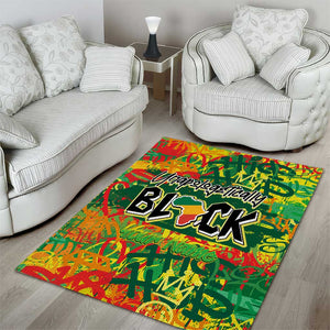 Personalized African Design Area Rug - Unapologetically Black