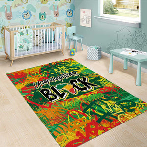 Personalized African Design Area Rug - Unapologetically Black