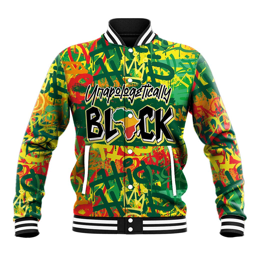 Personalized African Design Baseball Jacket - Unapologetically Black DT02