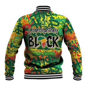 Personalized African Design Baseball Jacket - Unapologetically Black DT02