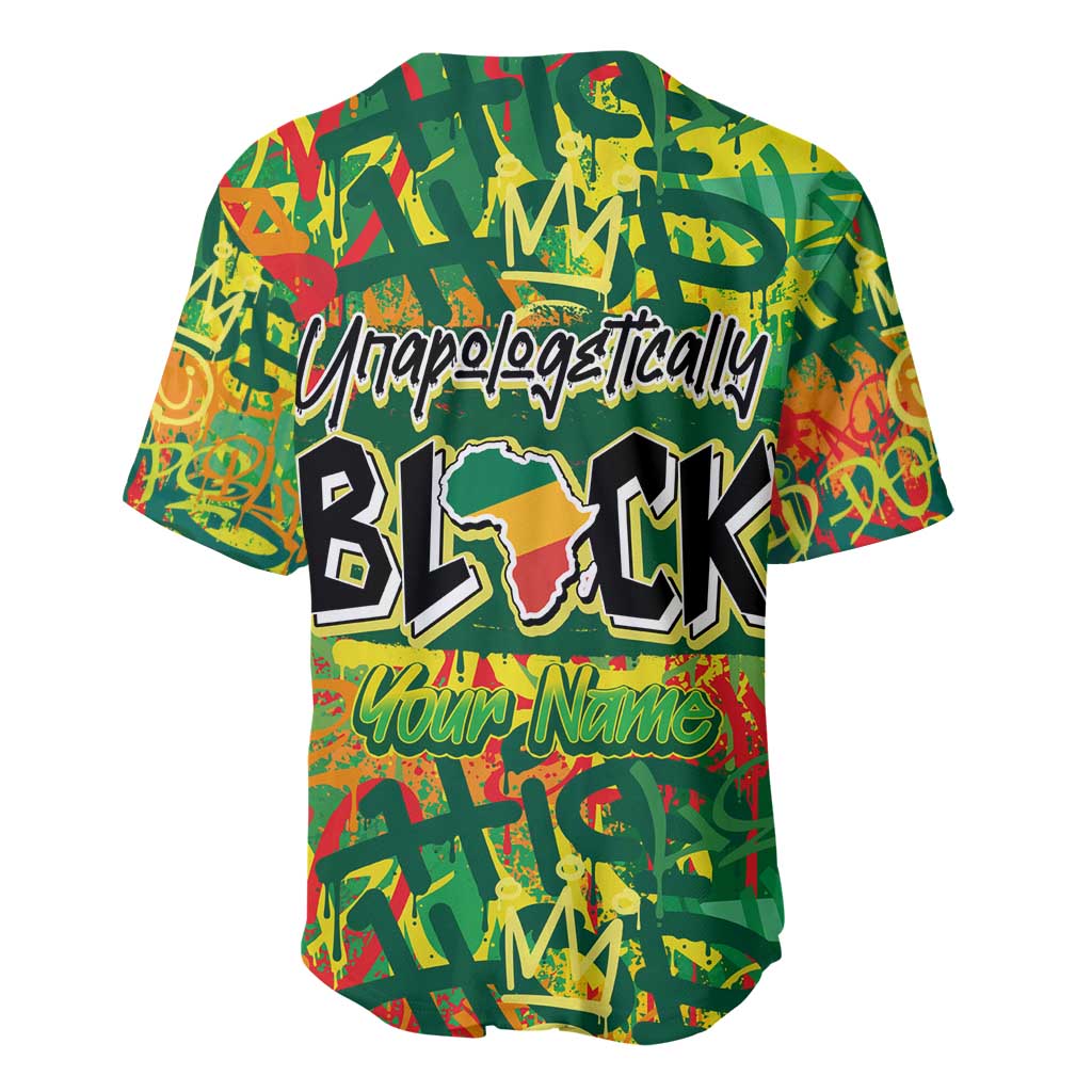Personalized African Design Baseball Jersey - Unapologetically Black