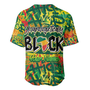 Personalized African Design Baseball Jersey - Unapologetically Black