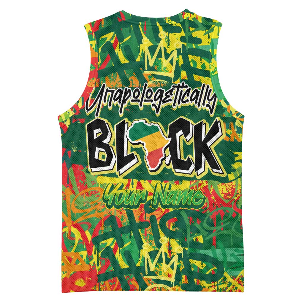Personalized African Design Basketball Jersey - Unapologetically Black DT02