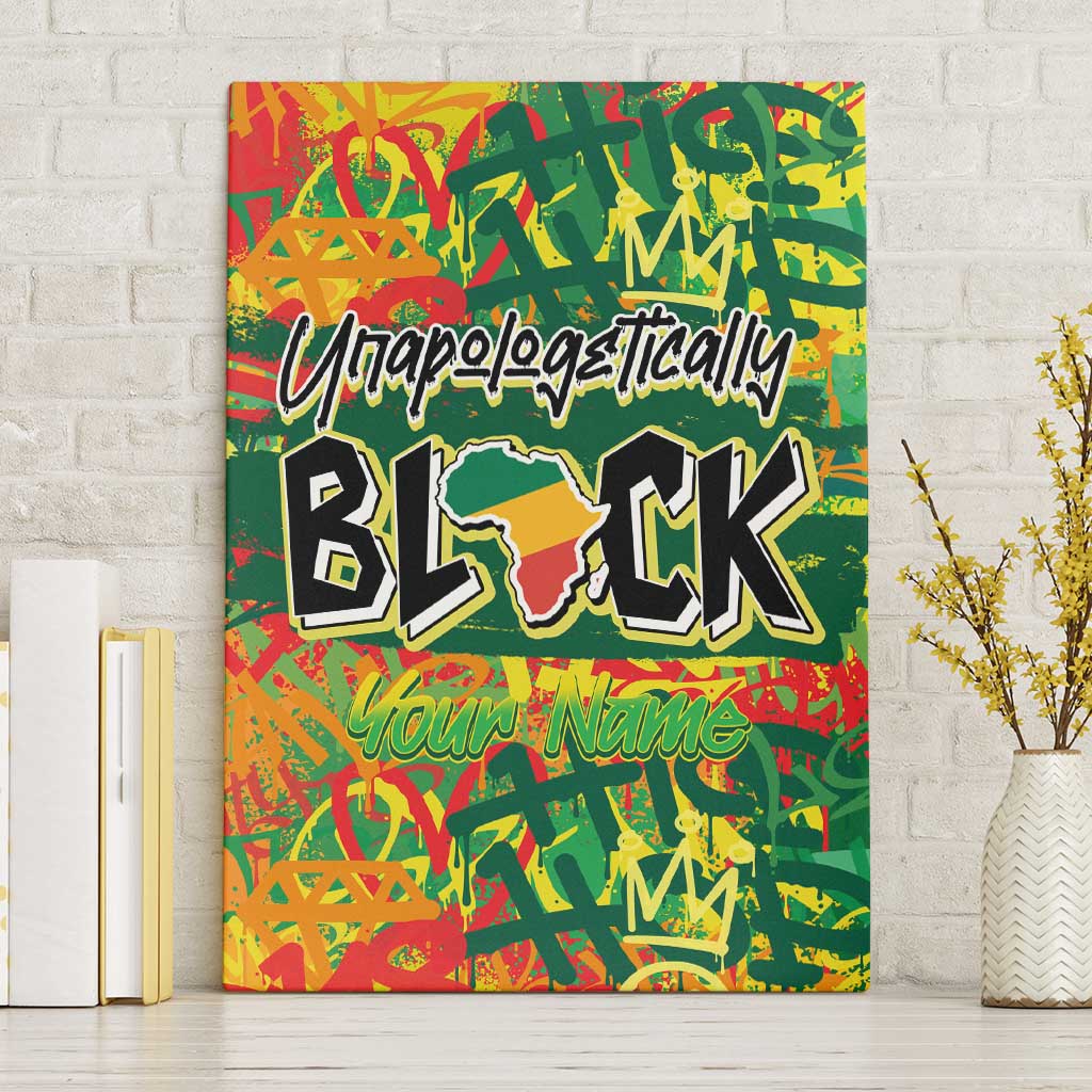 Personalized African Design Canvas Wall Art - Unapologetically Black