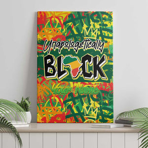 Personalized African Design Canvas Wall Art - Unapologetically Black