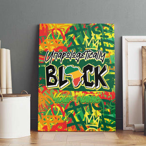 Personalized African Design Canvas Wall Art - Unapologetically Black