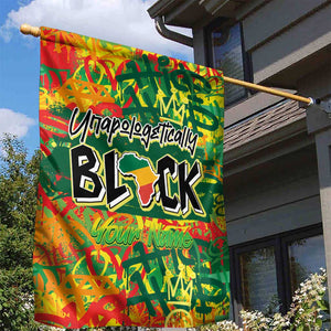 Personalized African Design Garden Flag - Unapologetically Black