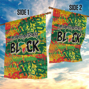 Personalized African Design Garden Flag - Unapologetically Black