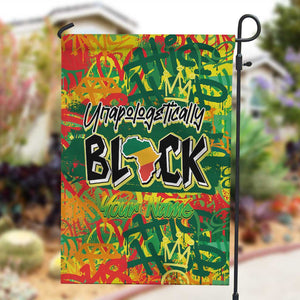 Personalized African Design Garden Flag - Unapologetically Black